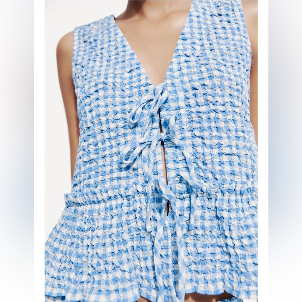 Zara GINGHAM TOP